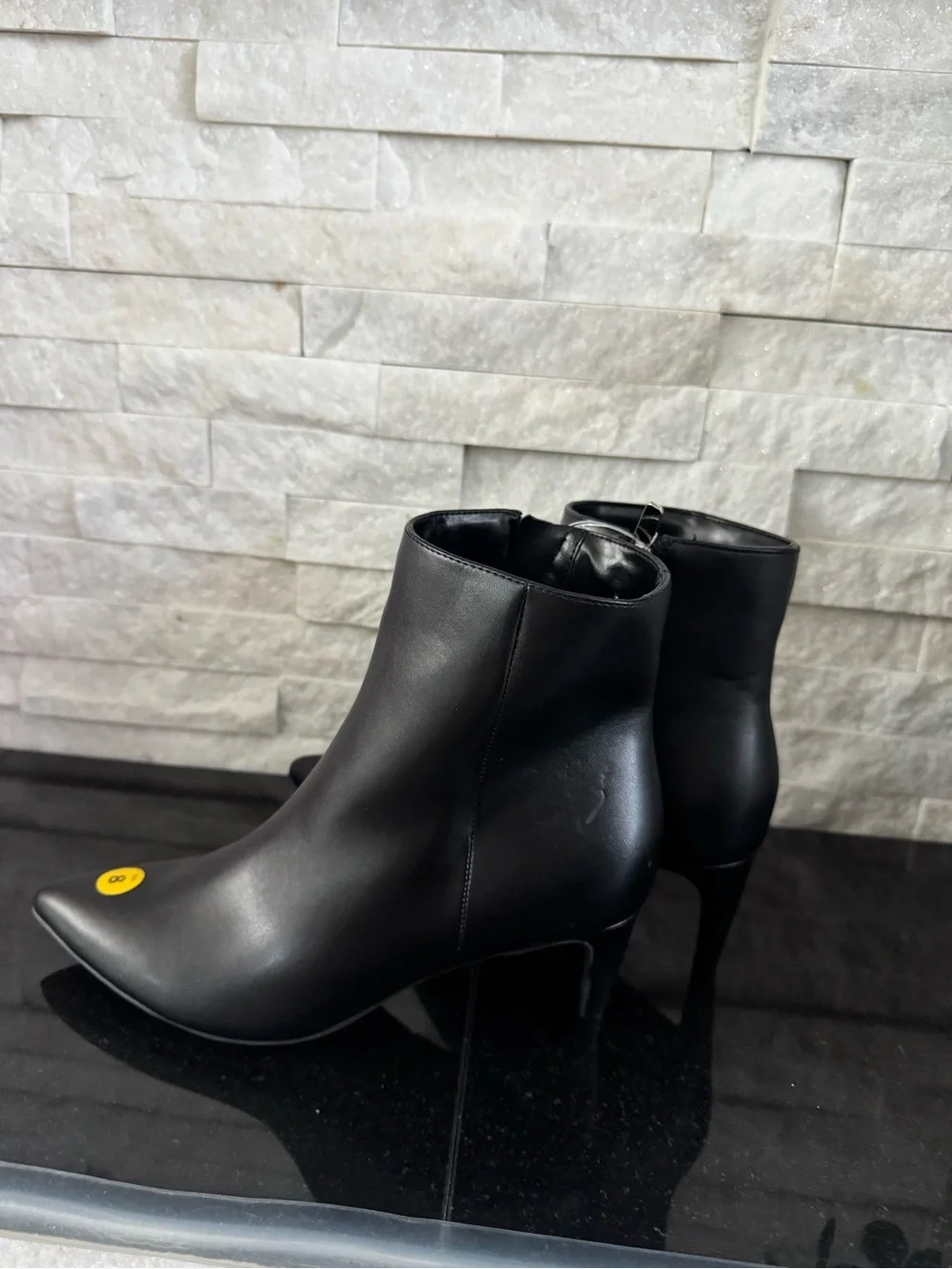 Nine West Black Pointed Toe Ankle Booties with Side Zip